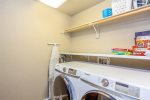 The laundry room  is fully equipped with all your washing needs, located upstairs next to the bedrooms. 